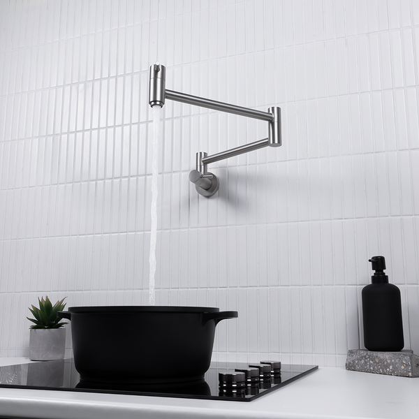 Alma Winslow Wall Pot Filler Brushed Nickel