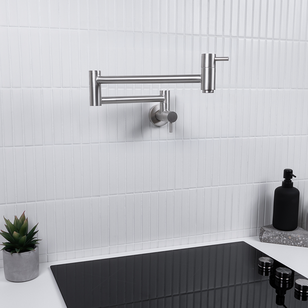 Alma Winslow Wall Pot Filler Brushed Nickel