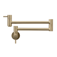 Alma Winslow Wall Pot Filler Brushed Brass Gold