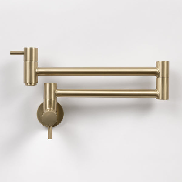 Alma Winslow Wall Pot Filler Brushed Brass Gold