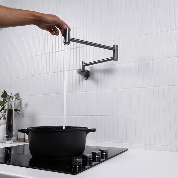 Alma Winslow Wall Pot Filler Brushed Gunmetal