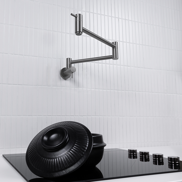 Alma Winslow Wall Pot Filler Brushed Gunmetal