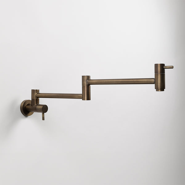 Alma Winslow Wall Pot Filler Brushed Vintage Antique Brass