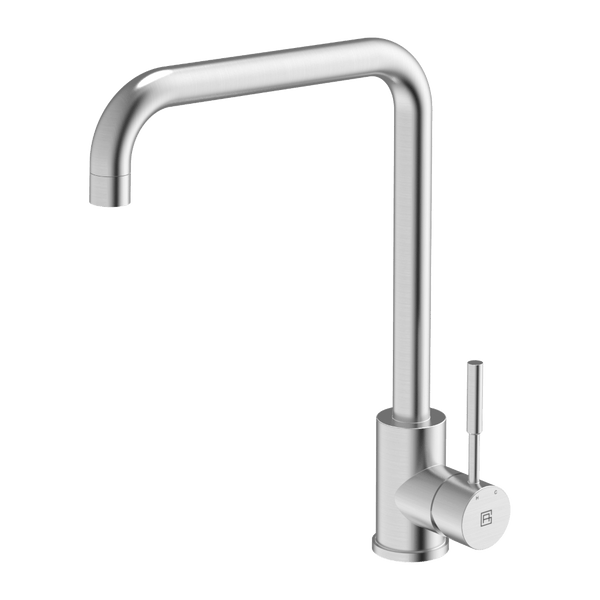 Gareth Ashton 304 Square Neck Kitchen Mixer Brushed Steel