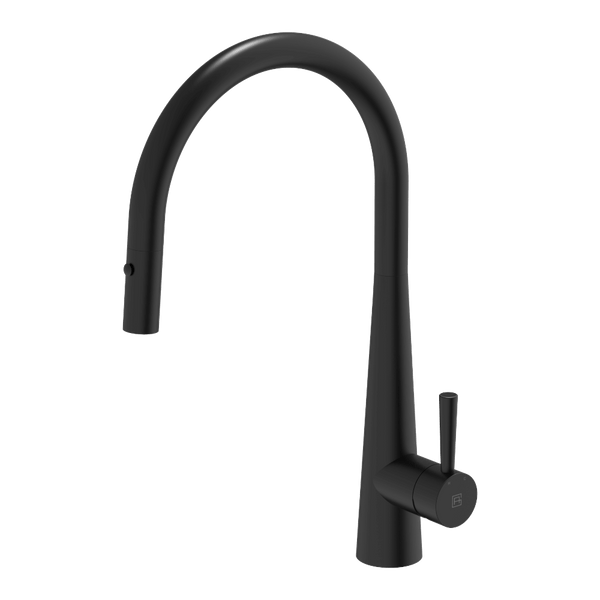 Gareth Ashton 304 Gooseneck Pull Out With Dual Spray Function Kitchen Mixer Matte Black
