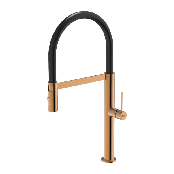 Abey 304 Chef Dual Spray Magnetic Pull Down Kitchen Mixer Artisan Copper