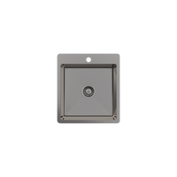 Alma Kayla 450x500 Single Bowl Tap Landing Sink Brushed Gunmetal