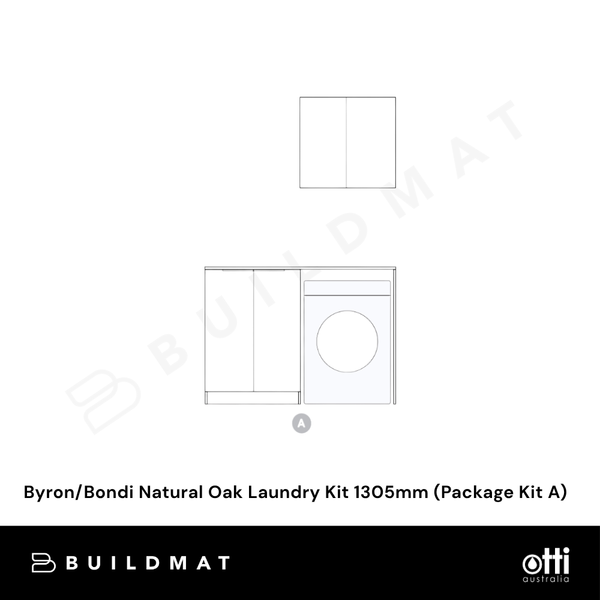 Otti Byron/Bondi Natural Oak Laundry Kit 1305mm (Package Kit A)
