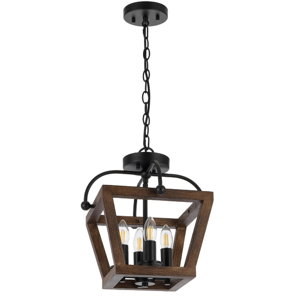 Telbix Lacota 4 Light Pendant CTC Black