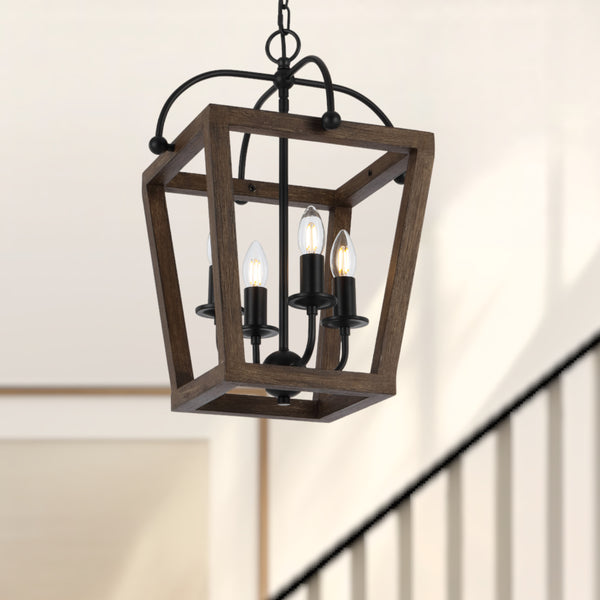 Telbix Lacota 4 Light Pendant Black