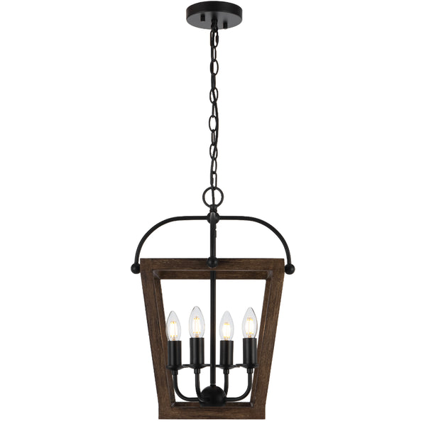 Telbix Lacota 4 Light Pendant Black