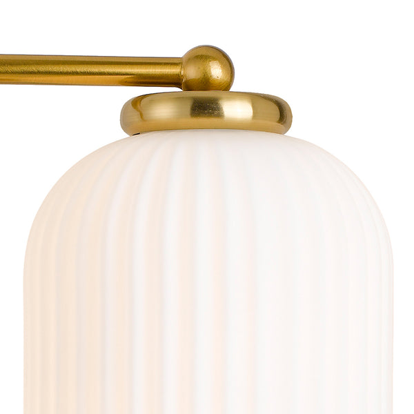 Telbix Lark Table Lamp Aged Gold Opal Matt