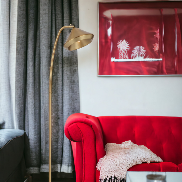 Telbix Larson Floor Lamp Brass