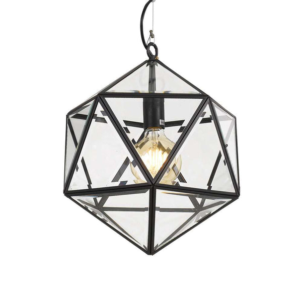 Telbix Lazlo 30 Pendant Solid Brass Black