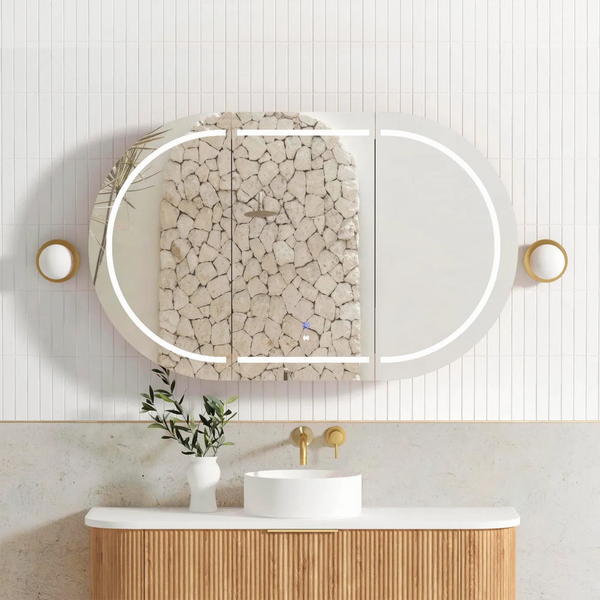 Otti LED Bondi 1200mm Natural Oak Shaving Cabinet