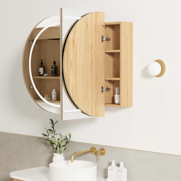 Otti LED Bondi 1200mm Natural Oak Shaving Cabinet