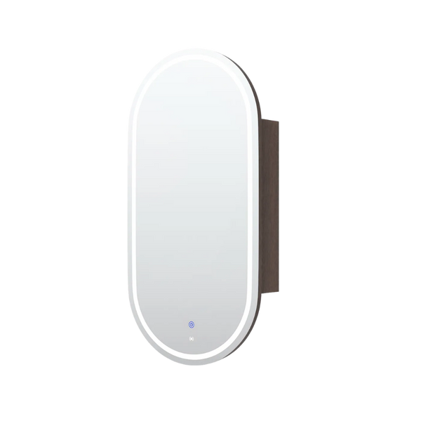 Otti LED Noosa 900mm Sable Walnut Shaving Cabinet Premium Edition