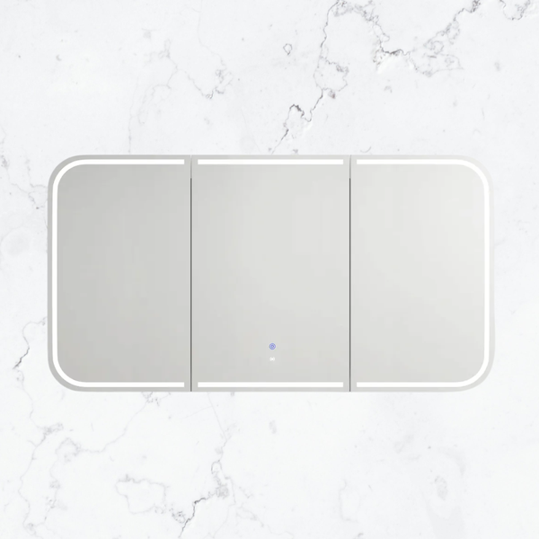 Otti LED Newport 1500mm Shaving Cabinet Premium Edition Black Oak