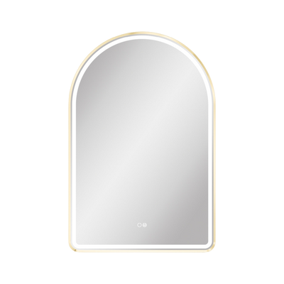 Fienza Valentina LED Urban Brass Framed Mirror 600 x 900mm