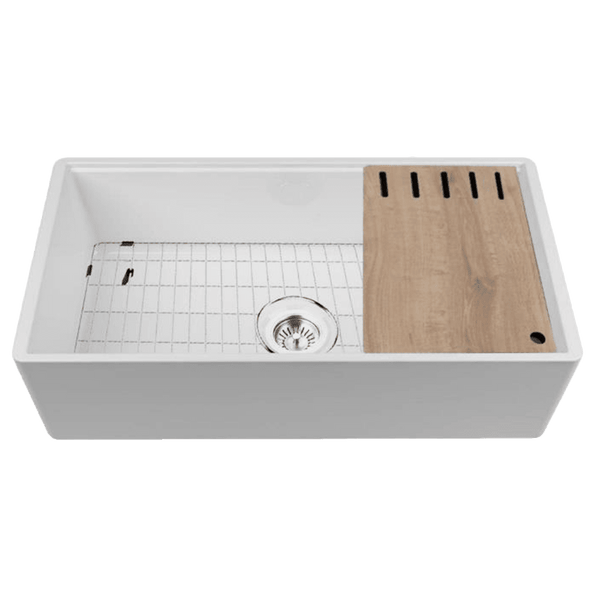 Chambord Legrande Large Bowl Reversible Fireclay White