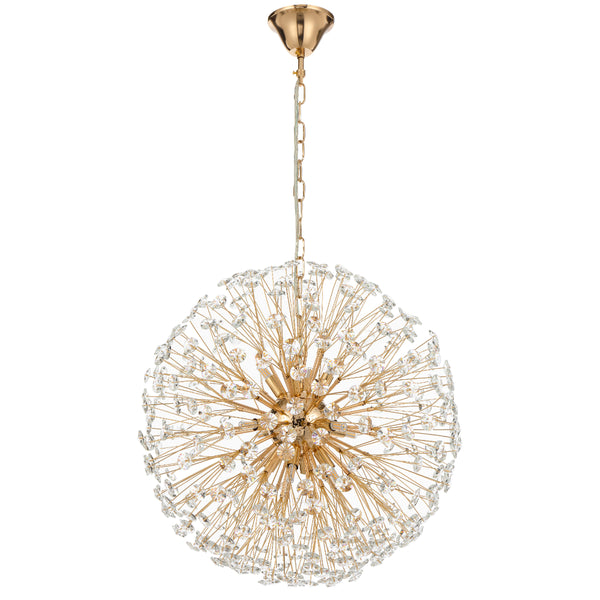 Telbix Lerida 12 Light Round Pendant Gold