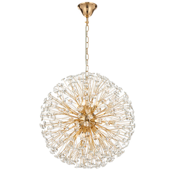 Telbix Lerida 12 Light Round Pendant Gold