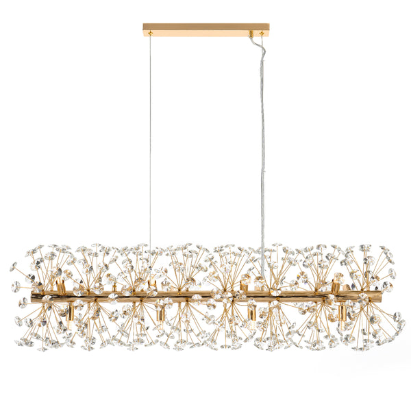 Telbix Lerida 12 Light Rectangular Pendant Gold