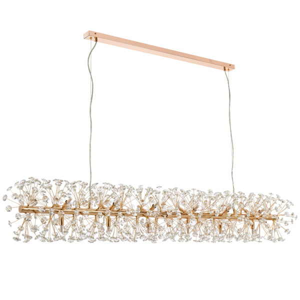 Telbix Lerida 18 Light Rectangular Pendant Gold