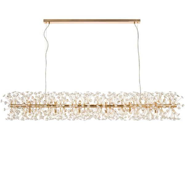 Telbix Lerida 18 Light Rectangular Pendant Gold