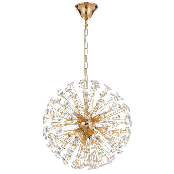 Telbix Lerida 8 Light Round Pendant Gold