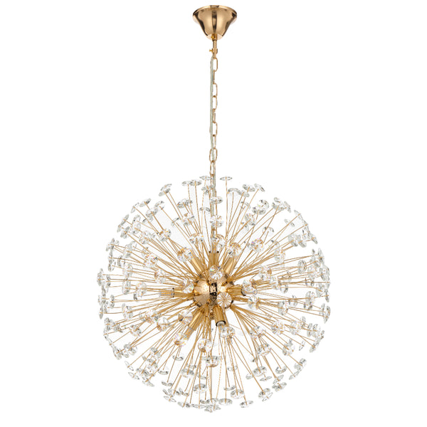 Telbix Lerida 9 Light Round Pendant Gold