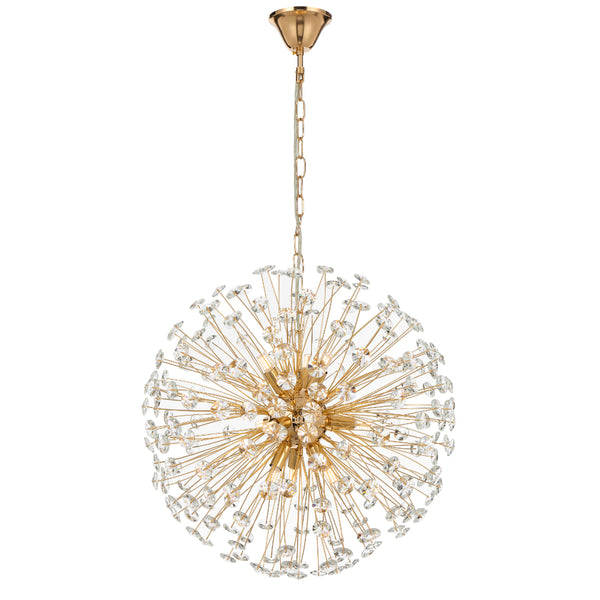 Telbix Lerida 9 Light Round Pendant Gold