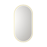 Aulic Beau Monde Oblong Pill LED Mirror Brushed Gold