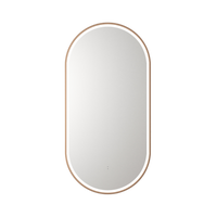 Aulic Beau Monde Oblong Pill LED Mirror Brushed Bronze