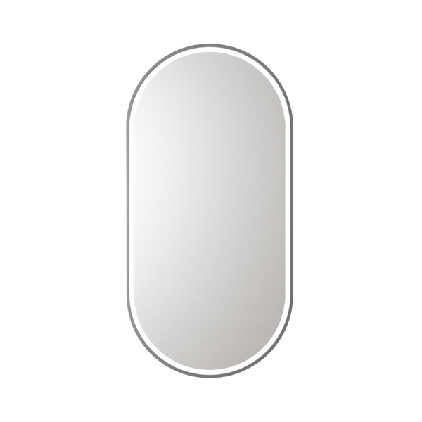 Aulic Beau Monde Oblong Pill LED Mirror Gunmetal
