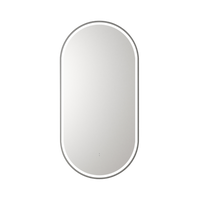 Aulic Beau Monde Oblong Pill LED Mirror Gunmetal