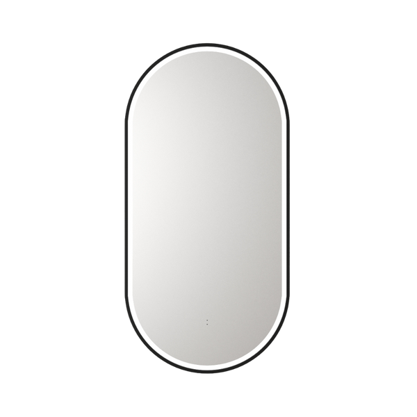 Aulic Beau Monde Oblong Pill LED Mirror Matte Black