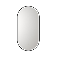 Aulic Beau Monde Oblong Pill LED Mirror Matte Black