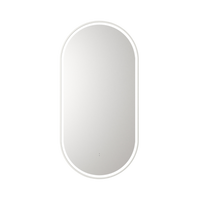 Aulic Beau Monde Oblong Pill LED Mirror Matte White