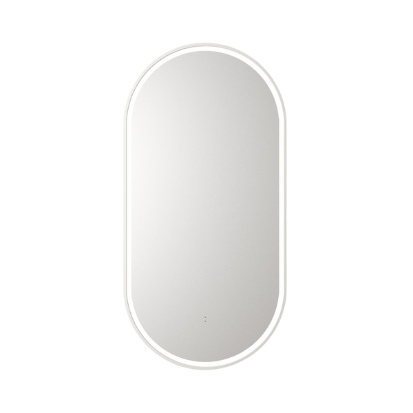 Aulic Beau Monde Oblong Pill LED Mirror Matte White