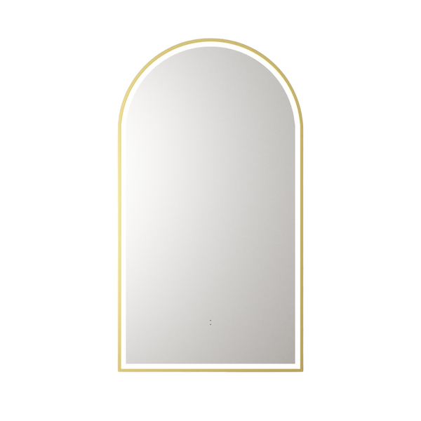 Aulic Canterbury Arch LED Mirror Brushed Gold
