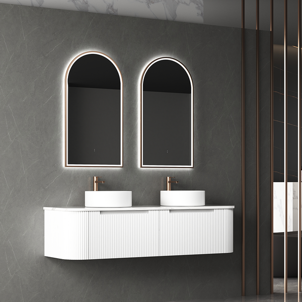 Aulic Canterbury Arch LED Mirror Brushed Bronze