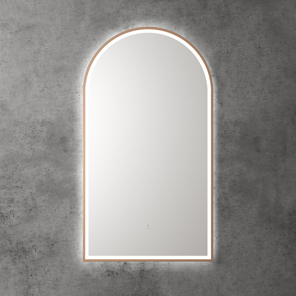 Aulic Canterbury Arch LED Mirror Brushed Bronze
