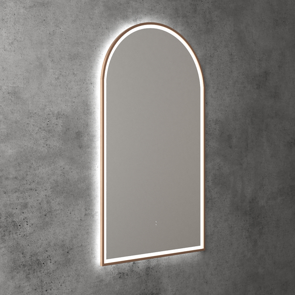 Aulic Canterbury Arch LED Mirror Brushed Bronze