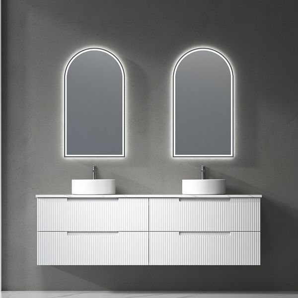 Aulic Canterbury Arch LED Mirror Gunmetal