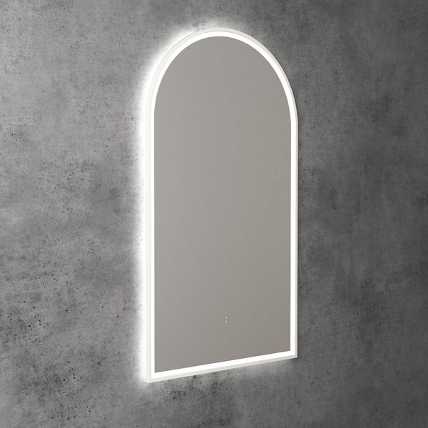 Aulic Canterbury Arch LED Mirror Matte White