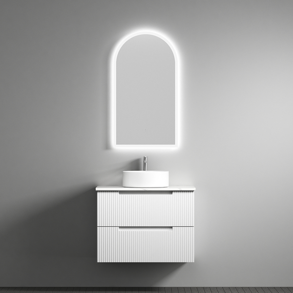 Aulic Canterbury Arch LED Mirror Matte White