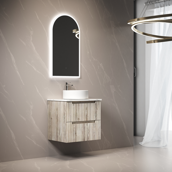 Aulic Canterbury Arch LED Mirror Matte White