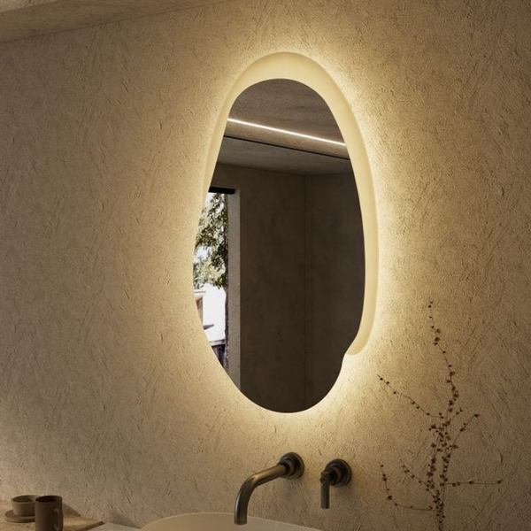 Aulic Evanston LED Mirror With Acrylic Edge 530mm Matte Grey