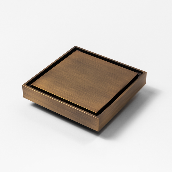 Alma 100x100 Tile Insert Brushed Vintage Antique Brass